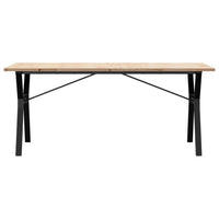 Tavolo da Pranzo Telaio a Y 180x90x75,5cm Massello Pino e Ghisa 3282788