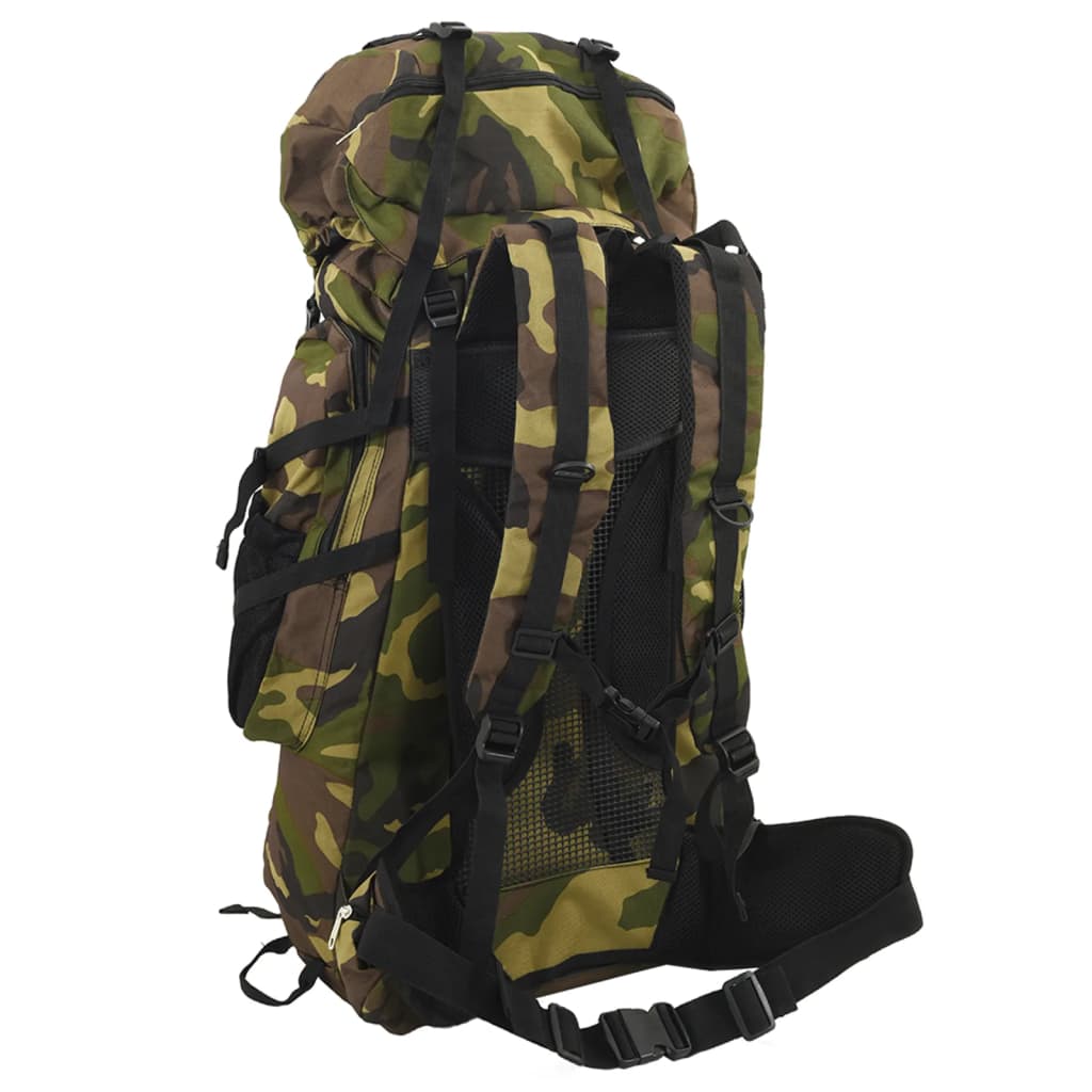 Zaino da Trekking Verde Mimetico 60 L in Tessuto Oxford 4009962