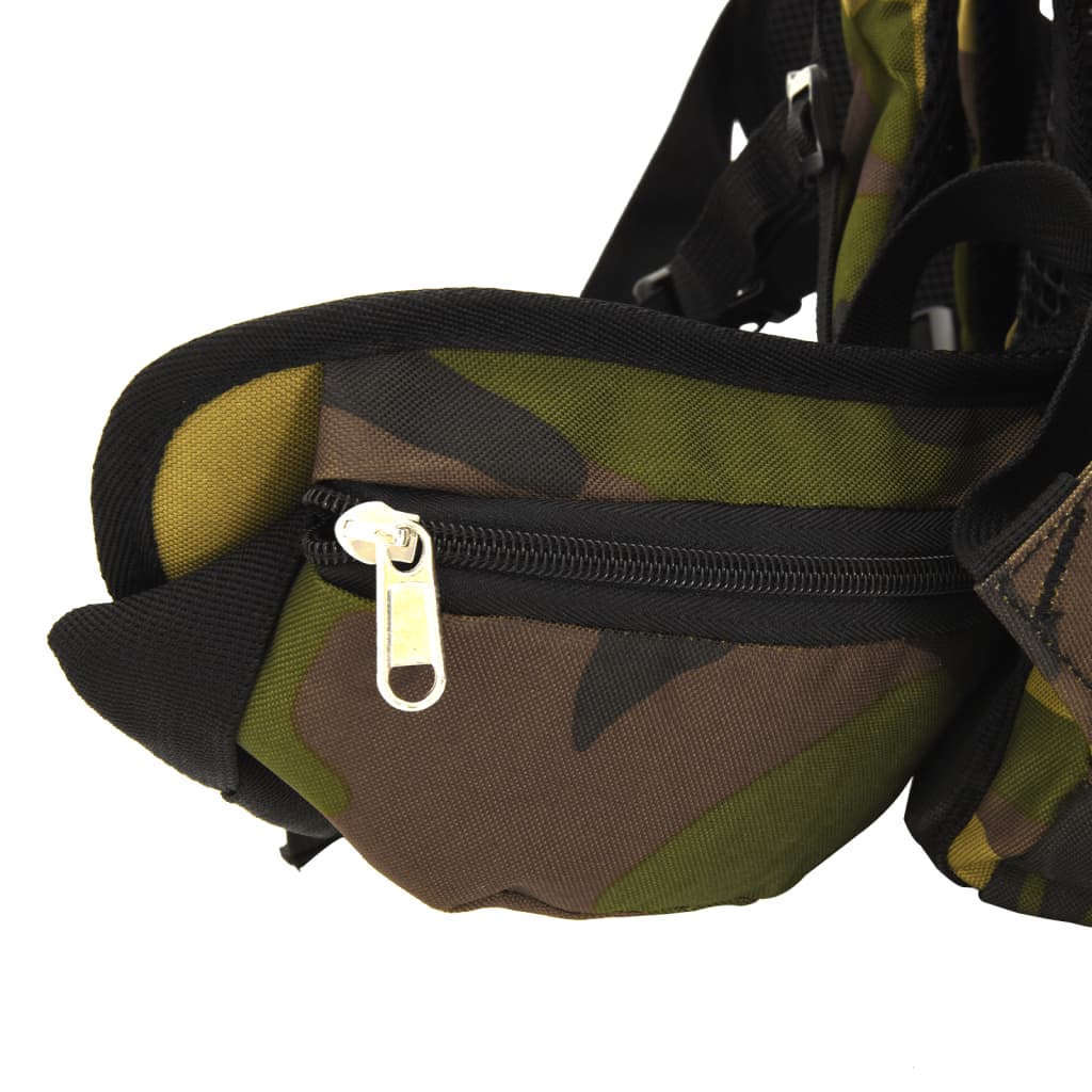 Zaino da Trekking Verde Mimetico 60 L in Tessuto Oxford 4009962