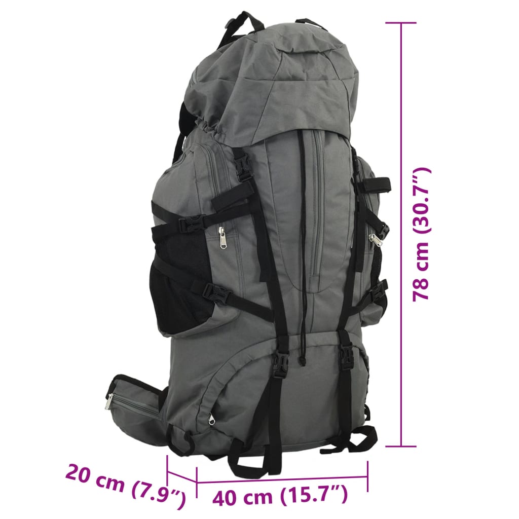 Zaino da Trekking Grigio 80 L in Tessuto Oxford 4009968