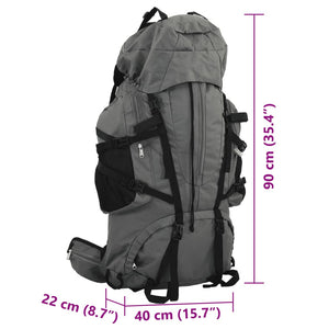 Zaino da Trekking Grigio 100 L in Tessuto Oxford 4009975