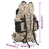 Zaino da Trekking Cammello Mimetico 100 L in Tessuto Oxford 4009978