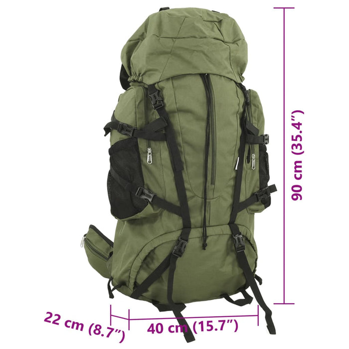 Zaino da Trekking Verde Militare 100 L in Tessuto Oxford 4009979