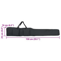 Borsa per Canna da Pesca Nera 150 cm in Tessuto Oxford 4009996