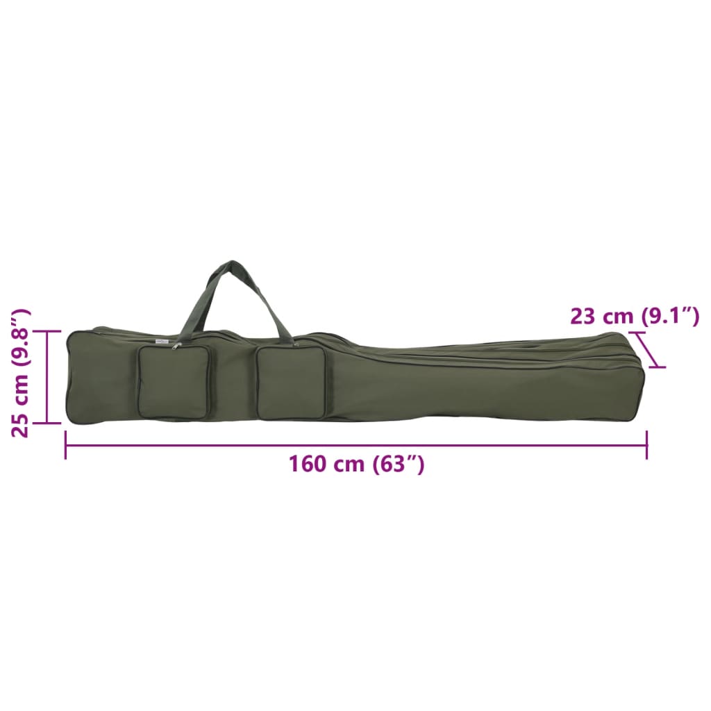 Borsa per Canna da Pesca Verde 160 cm in Tessuto Oxford 4010004