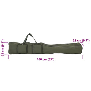 Borsa per Canna da Pesca Verde 160 cm in Tessuto Oxford 4010004