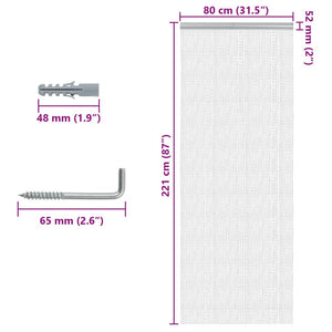 Zanzariera da Porta a Catena 80x221 cm in Alluminio 4010010