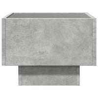 Tavolino con LED Grigio Cemento 40x40x30cm in Legno Multistrato 847500