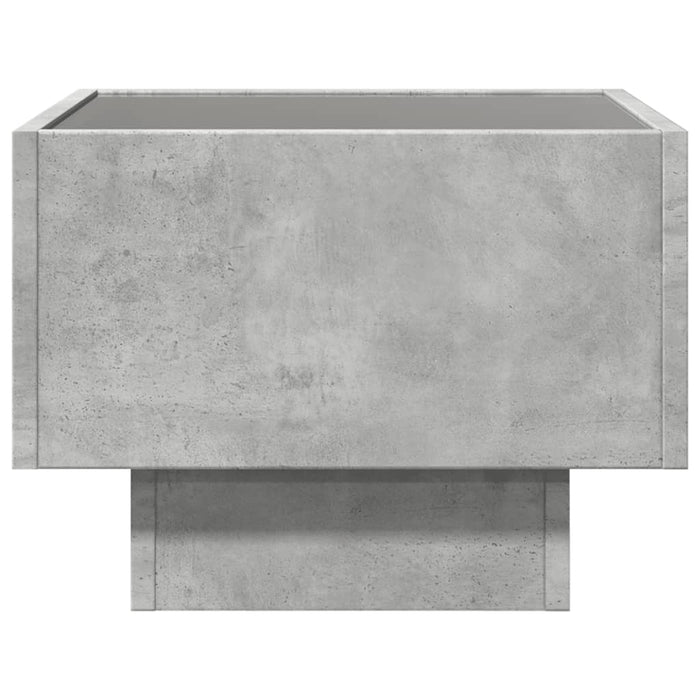 Tavolino con LED Grigio Cemento 40x40x30cm in Legno Multistrato 847500