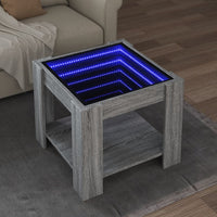 Tavolino Salotto con LED Grigio Sonoma 53x53x45 cm Multistrato 847544