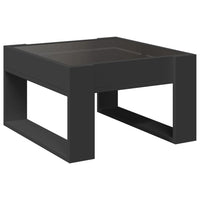 Tavolino da Salotto con LED Infinity Nero 50x53x30 cm 847624