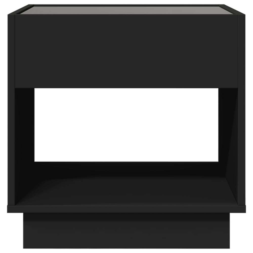 Tavolino da Salotto con LED Infinity Nero 50x50x50 cm 847652