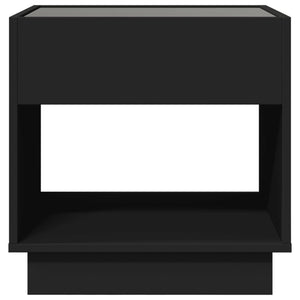 Tavolino da Salotto con LED Infinity Nero 50x50x50 cm 847652