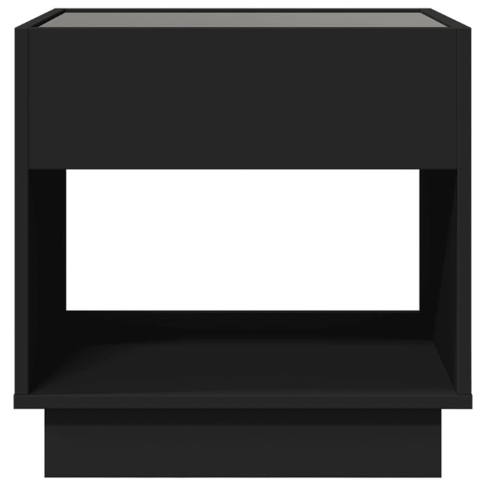 Tavolino da Salotto con LED Infinity Nero 50x50x50 cm 847652