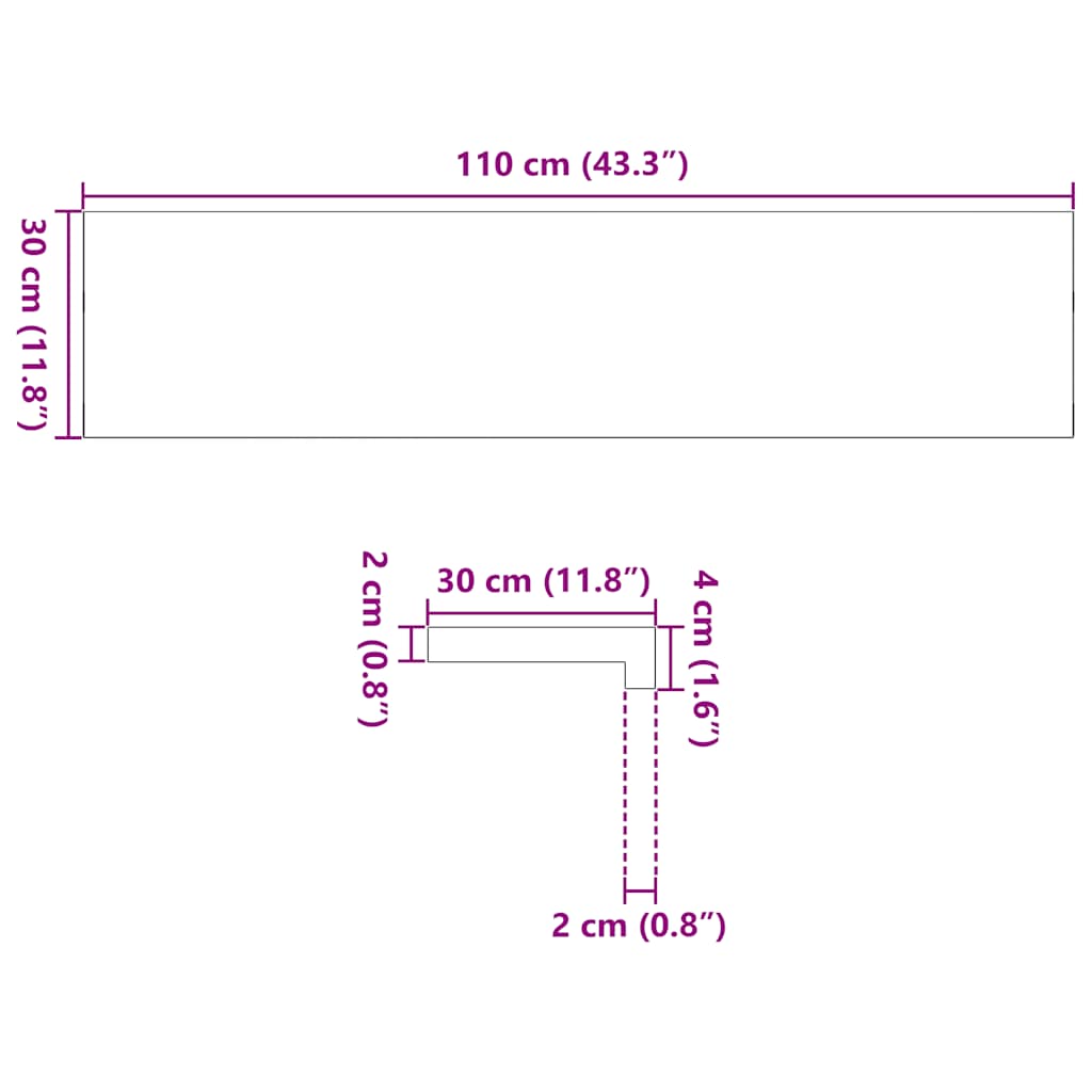 Gradini 16 pz Marrone Scuro 110x30x2 cm Legno Massello Rovere 3283059