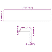 Gradini 16 pz Marrone Scuro 110x30x2 cm Legno Massello Rovere 3283059