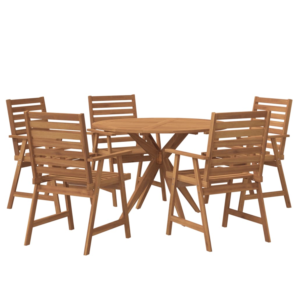 Set da Pranzo per Giardino 6 pz in Legno Massello di Acacia 3283567