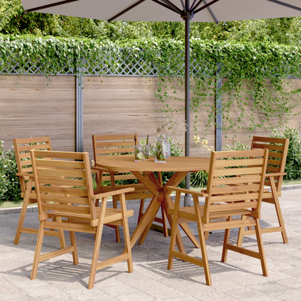 Set da Pranzo per Giardino 6 pz in Legno Massello di Acacia 3283567