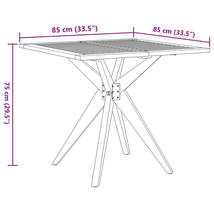 Set da Pranzo per Giardino 3 pz in Legno Massello di Acacia 3283568