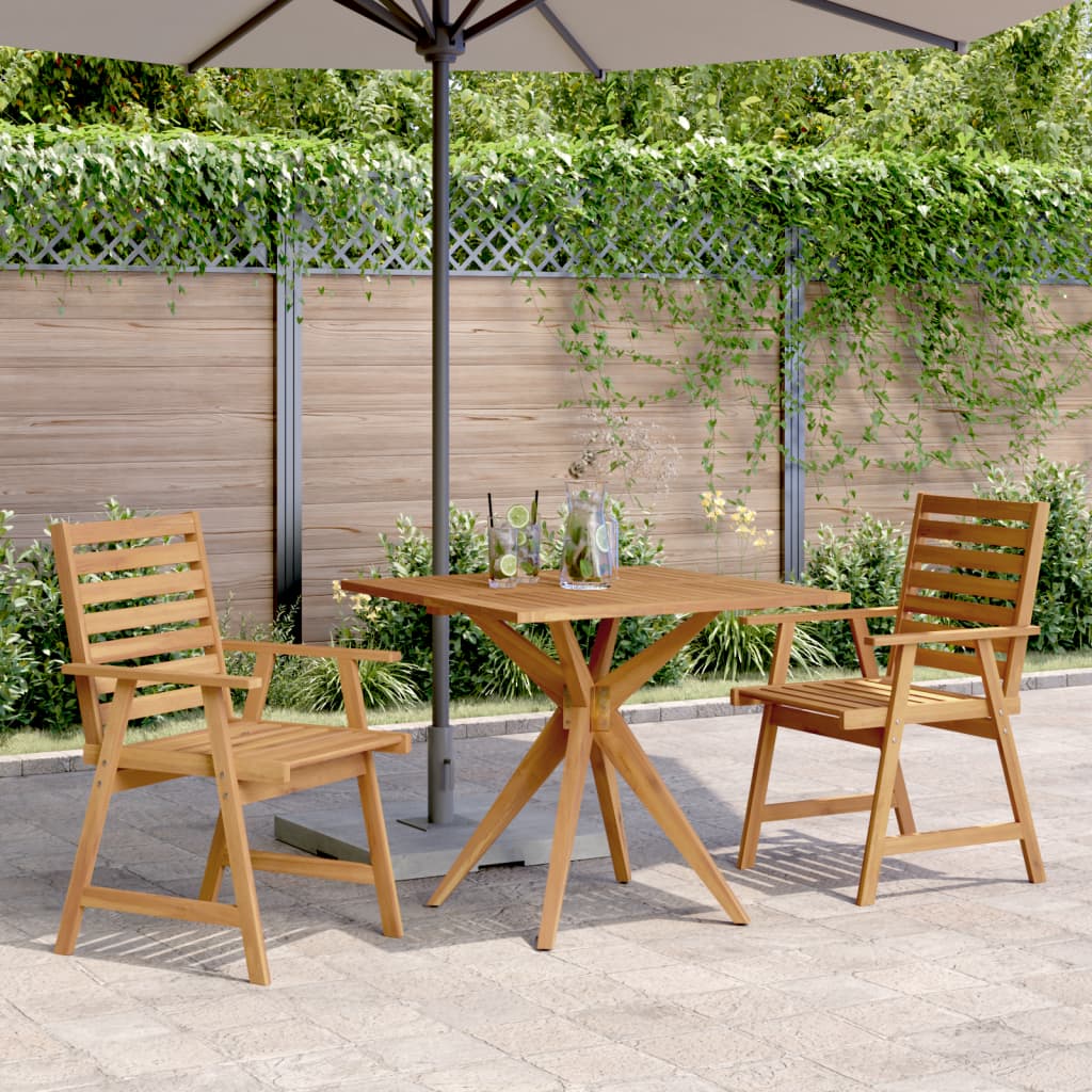 Set da Pranzo per Giardino 3 pz in Legno Massello di Acacia 3283568