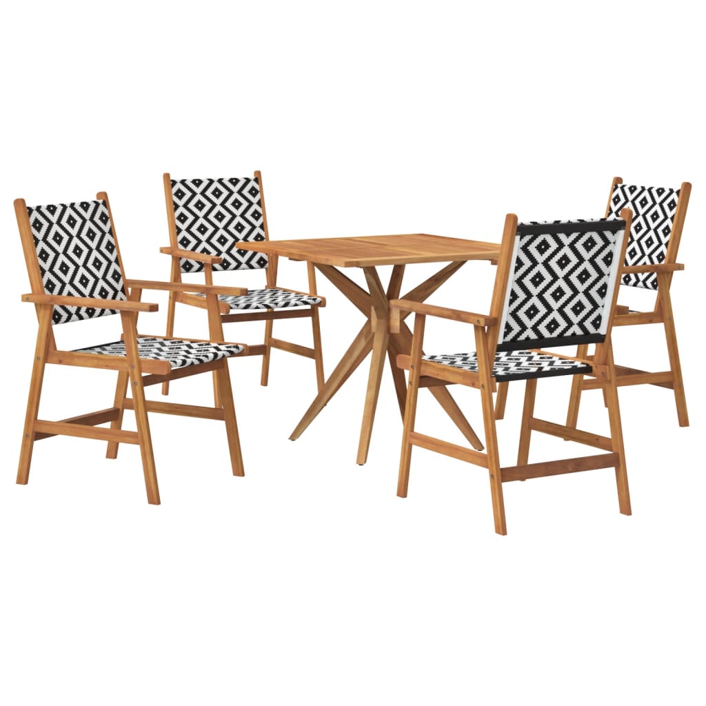 Set da Pranzo per Giardino 5 pz in Legno Massello di Acacia 3283575