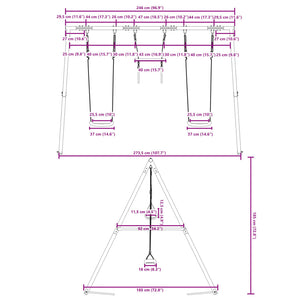 Set Gioco da Esterno con Altalene e Trapezio 3283599