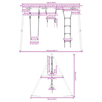 Set Gioco da Esterno con Altalena,Trapezio e Scala 3283602