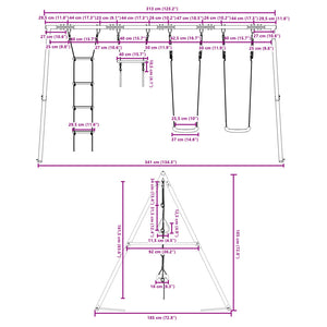 Set Gioco da Esterno con Altalene Trapezio e Scala 3283611