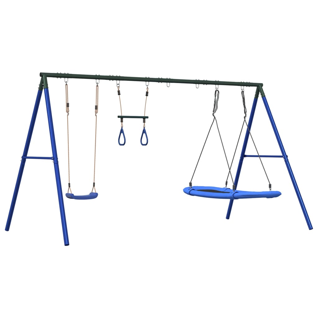 Set Gioco da Esterno con Altalena Trapezio e Altalena Nido 3283616