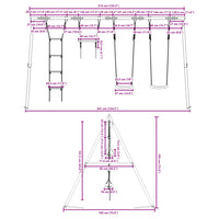 Set Gioco da Esterno con Altalene Trapezio e Scala 3283625