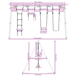 Set Gioco da Esterno con Altalene Trapezio e Scala 3283625