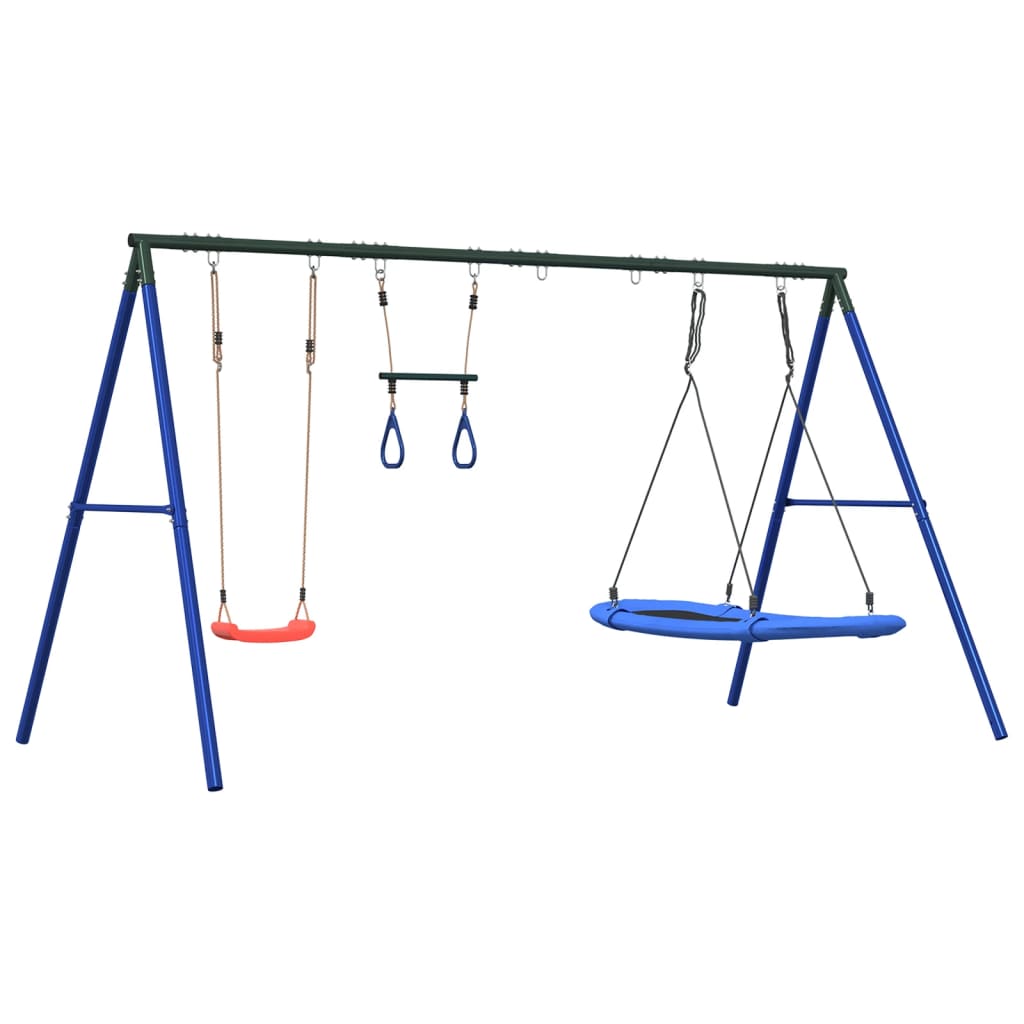 Set Gioco da Esterno con Altalena Trapezio e Altalena Nido 3283630