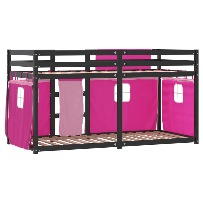 Letto a Castello senza Materasso Rosa 90x190 cm Legno di Pino 3283885