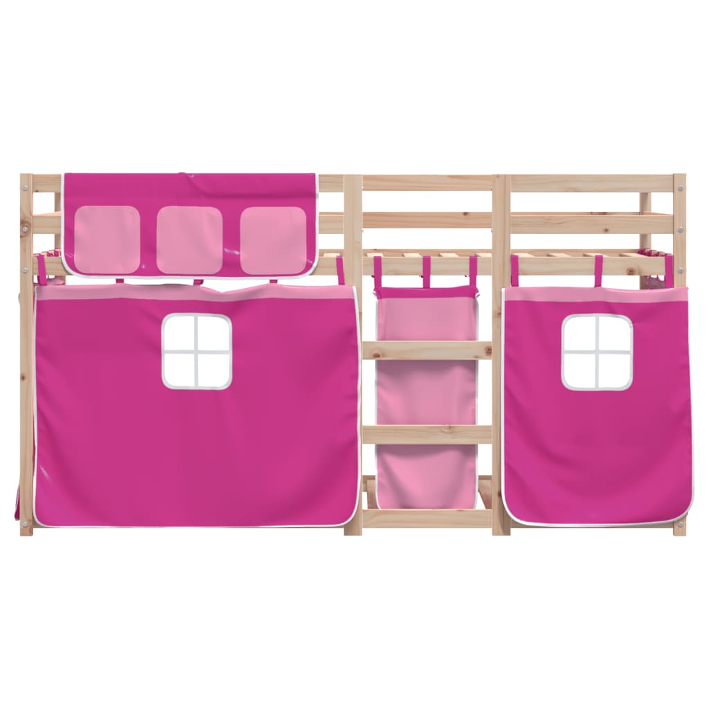 Letto a Castello senza Materasso Rosa 75x190 cm Legno di Pino 3283912