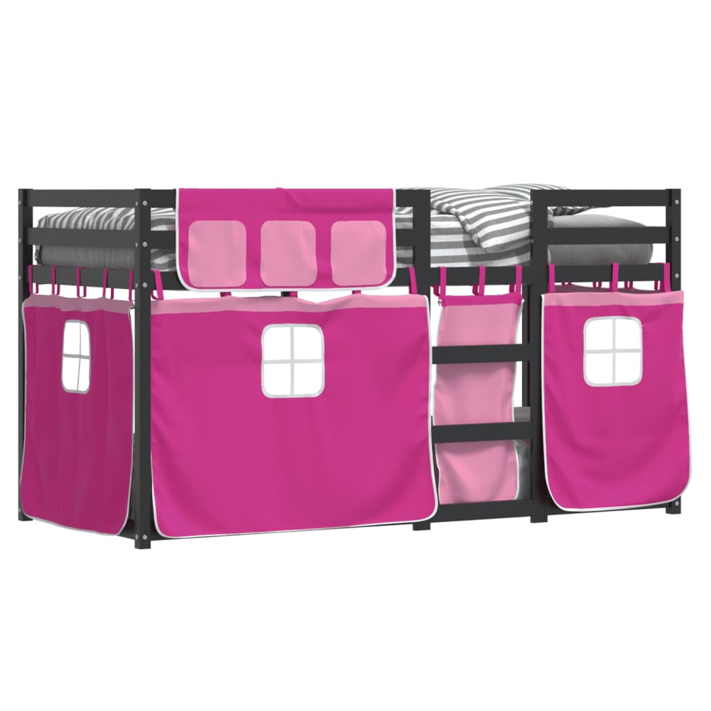 Letto a Castello senza Materasso Rosa 90x200 cm Legno di Pino 3283936