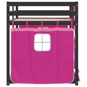 Letto a Castello senza Materasso Rosa 90x200 cm Legno di Pino 3283936