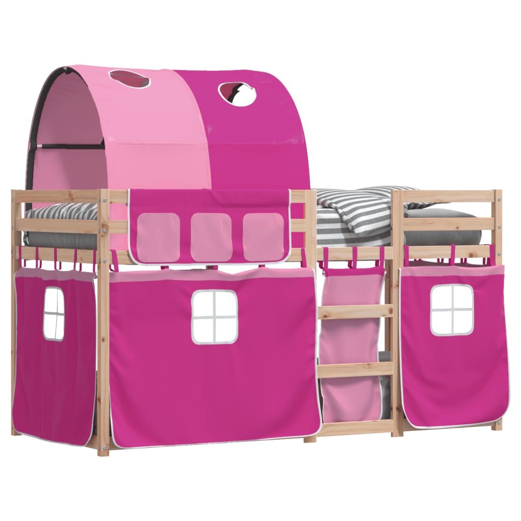 Letto a Castello senza Materasso Rosa 80x200 cm Legno di Pino 3283990