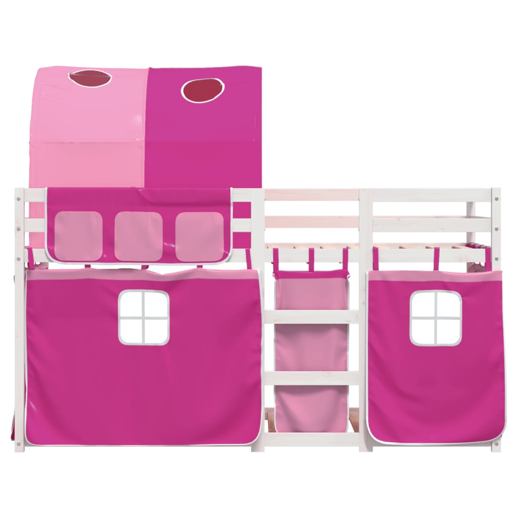 Letto a Castello senza Materasso Rosa 90x190 cm Legno di Pino 3283999