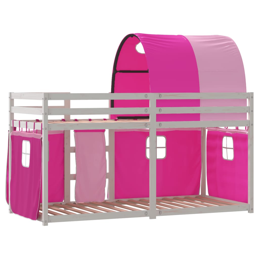 Letto a Castello senza Materasso Rosa 90x190 cm Legno di Pino 3283999