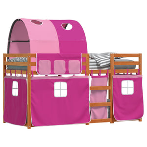 Letto a Castello senza Materasso Rosa 80x200 cm Legno di Pino 3284014