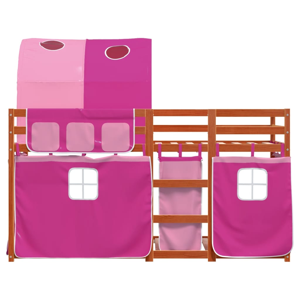 Letto a Castello senza Materasso Rosa 80x200 cm Legno di Pino 3284014