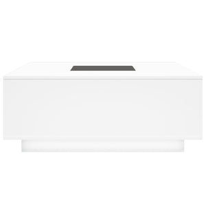 Tavolino da Salotto con LED Infinity Bianco 100x100x40 cm 3284042