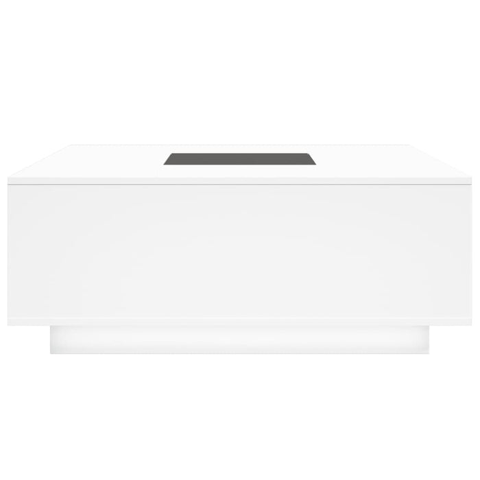 Tavolino da Salotto con LED Infinity Bianco 100x100x40 cm 3284042