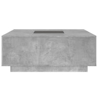 Tavolino Salotto con LED Infinity Grigio Cemento 100x100x40 cm 3284045