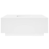 Tavolino da Salotto Bianco 100x100x40 cm in Legno Multistrato 3284049