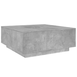 Tavolino Salotto Grigio Cemento 100x100x40 cm Legno Multistrato 3284052