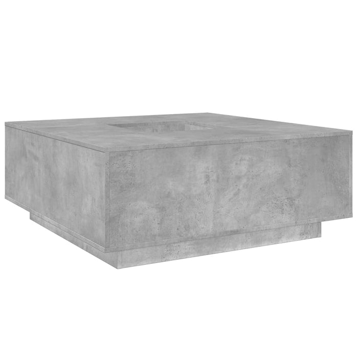 Tavolino Salotto Grigio Cemento 100x100x40 cm Legno Multistrato 3284052