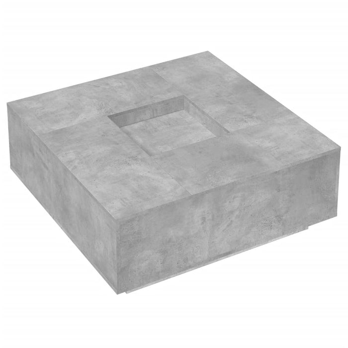 Tavolino Salotto Grigio Cemento 100x100x40 cm Legno Multistrato 3284052