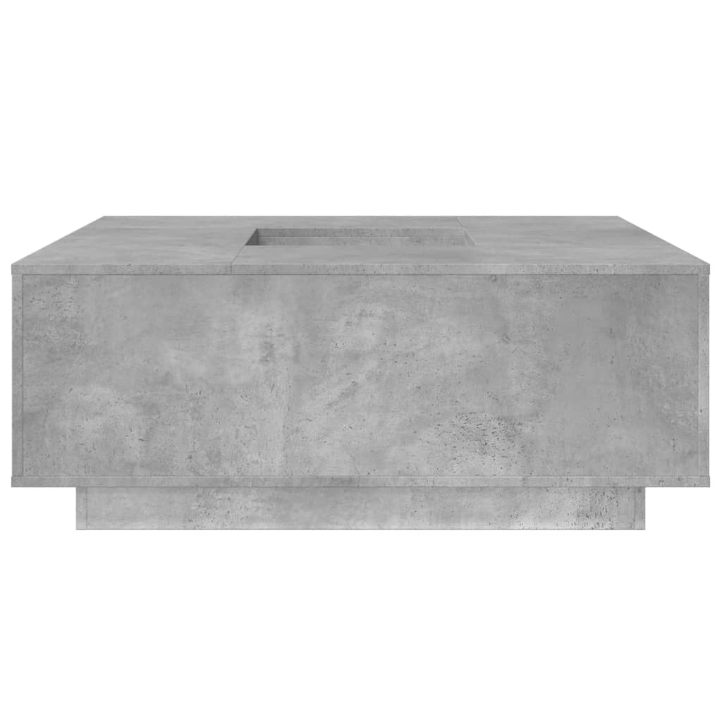 Tavolino Salotto Grigio Cemento 100x100x40 cm Legno Multistrato 3284052