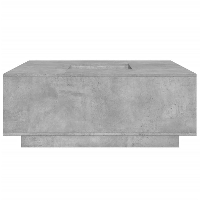 Tavolino Salotto Grigio Cemento 100x100x40 cm Legno Multistrato 3284052